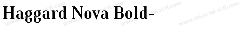 Haggard Nova Bold字体转换